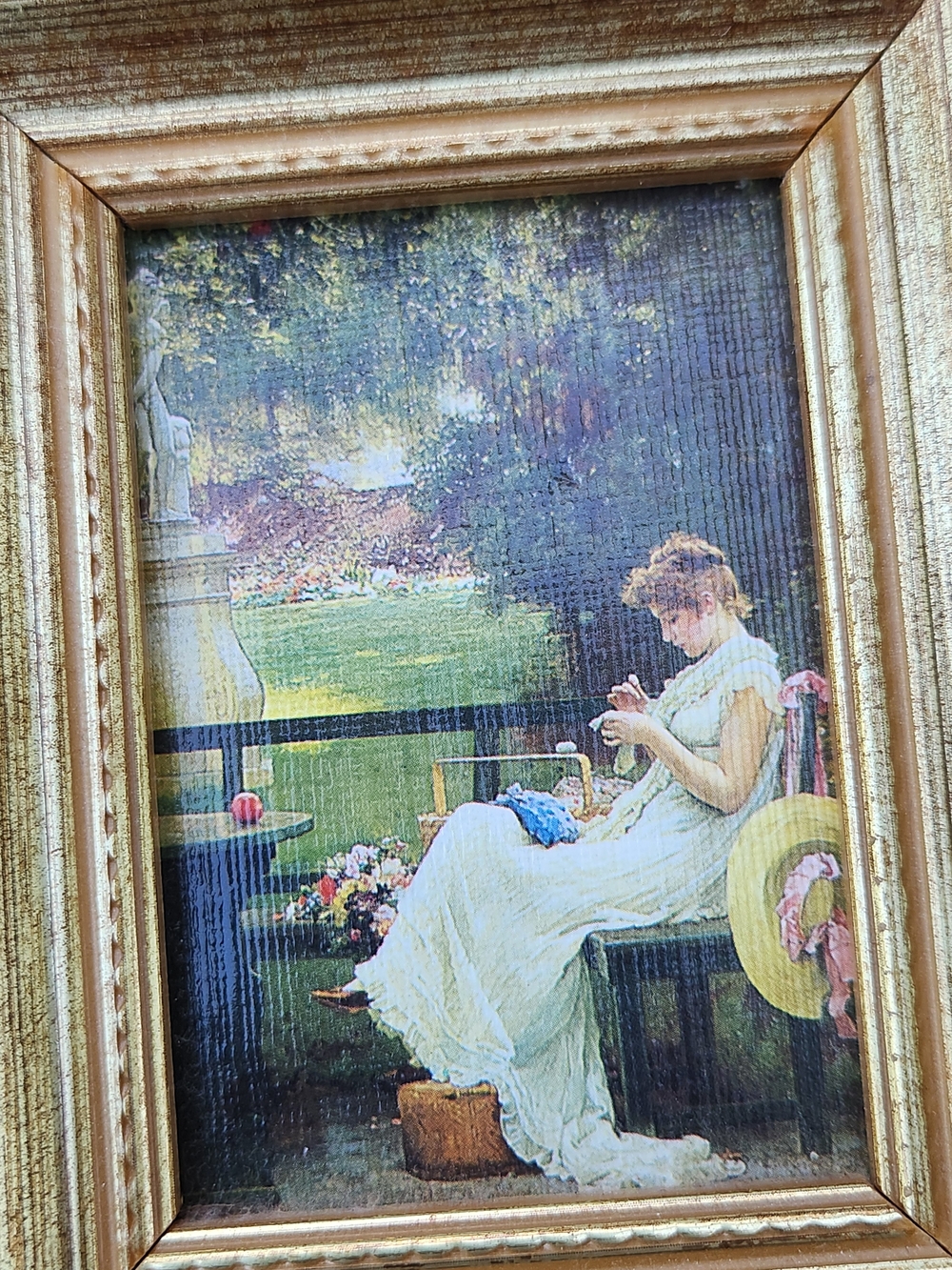 Framed Home Art Print - Woman in White with Bouquet - Picture 4 of 13